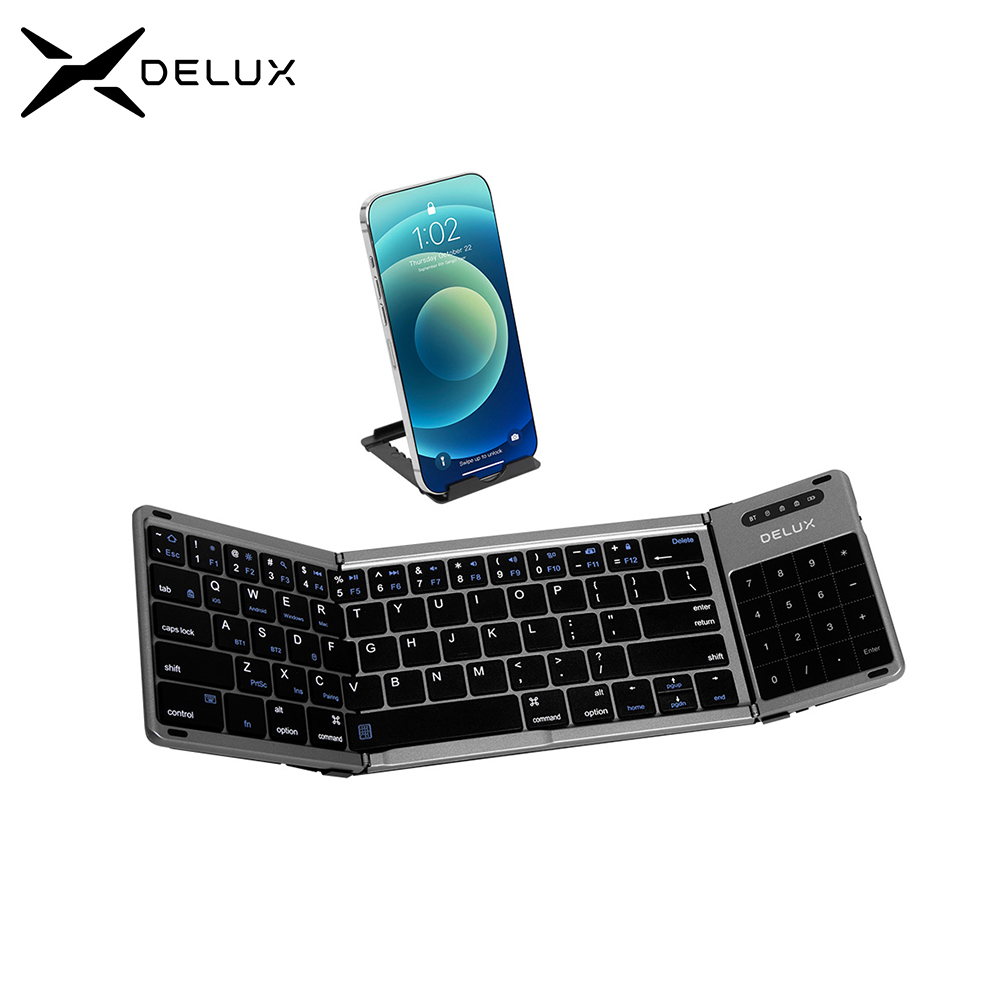 Desk Setup Ipad - Delux kf18 faltbare Tastatur Multi-Geräte im