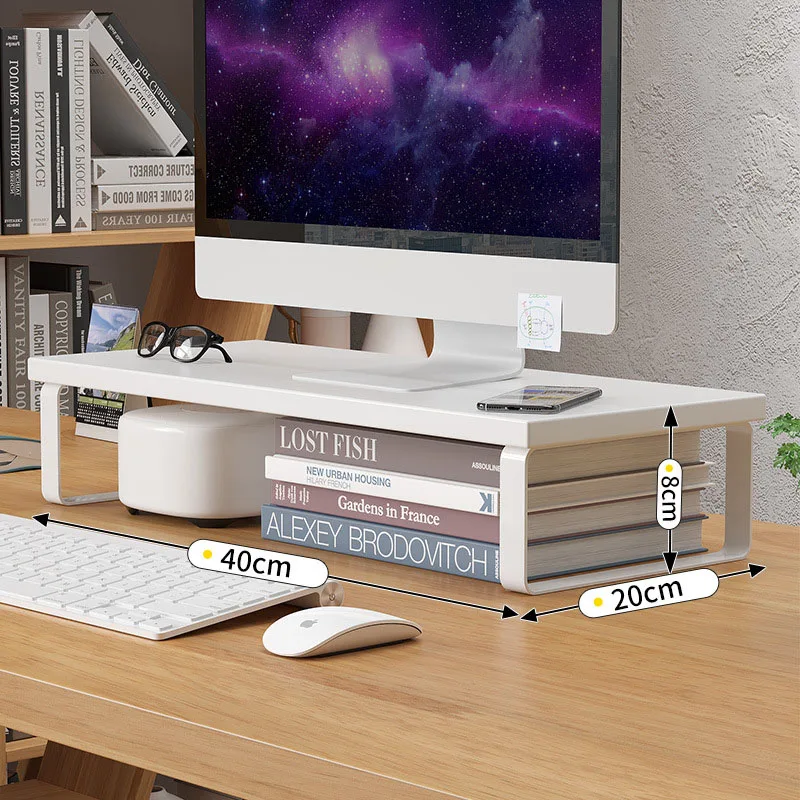 Monitor Riser Wood - Einfaches Aufbewahrungsregal, Notebook-Computerständer, Desktop-Computerbildschirm, erhöhter Desktop-Aufbewahrungs-