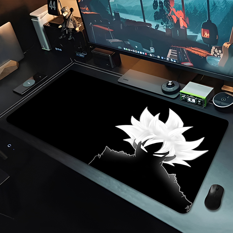 Desk Setup Accessories - DBZ Schwarzes Anime-Mauspad Dragon Ball Große