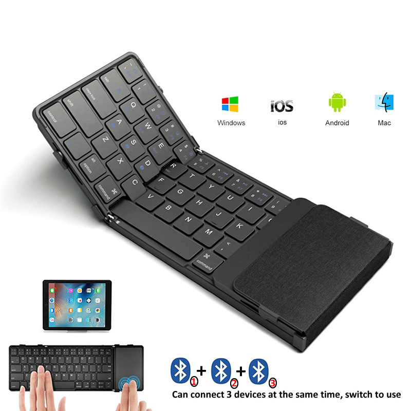 Desk Setup Ipad - BOW Korea/Russland Drahtlose Klapptastatur mit Touchpad/Nummerpad