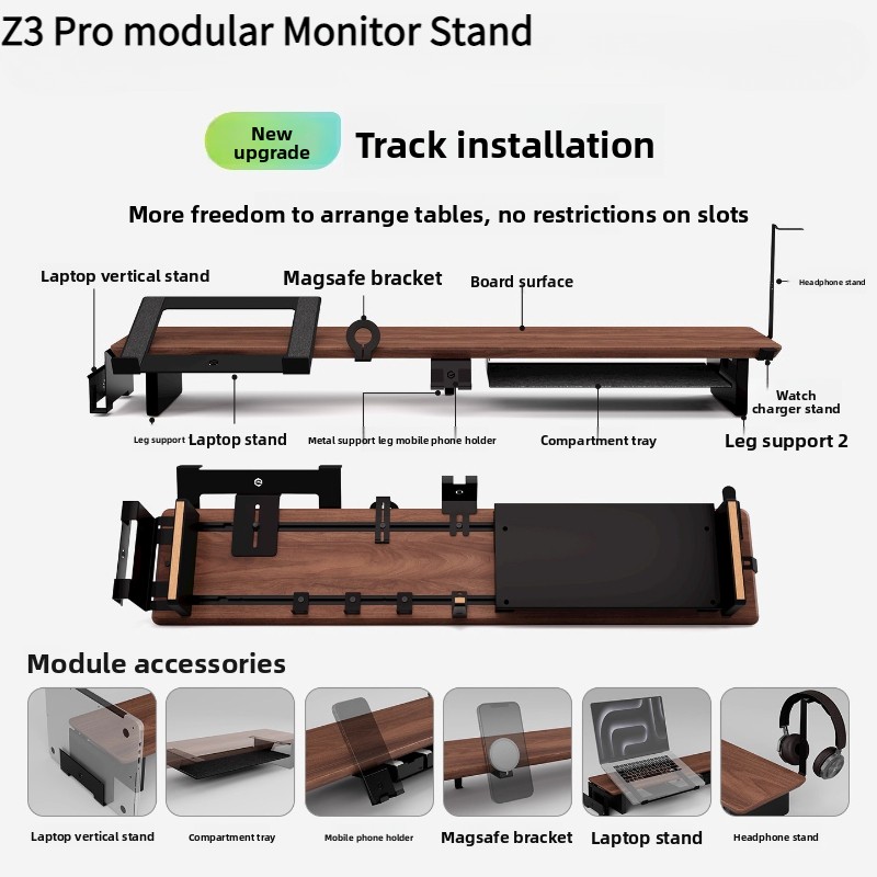 Monitor Riser Wood - Z3 Pro Modular Monitor Riser Massivholz