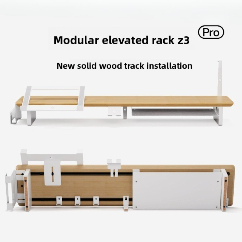 Monitor Riser Wood - Moderner Massivholz-Monitorständer Modulare Computer-Schreibtischorganisator Ergonomische Computertische