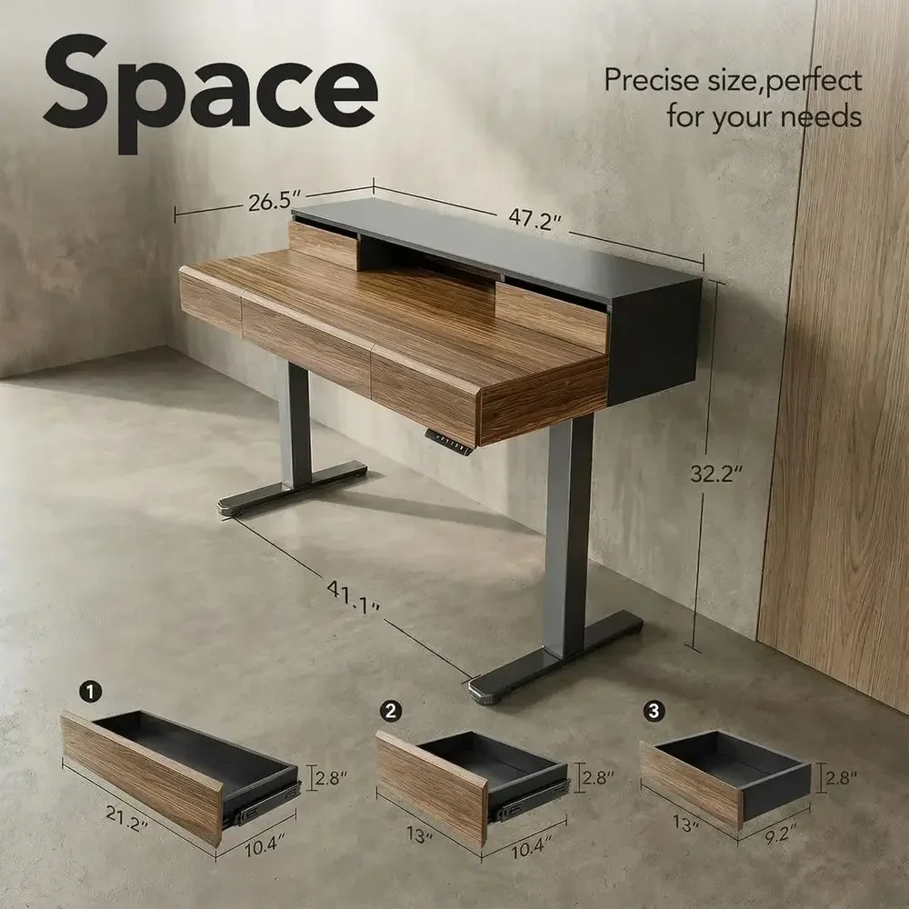 Elektrischer Stehschreibtisch  – Monitor Riser Wood Bewertung und Preis