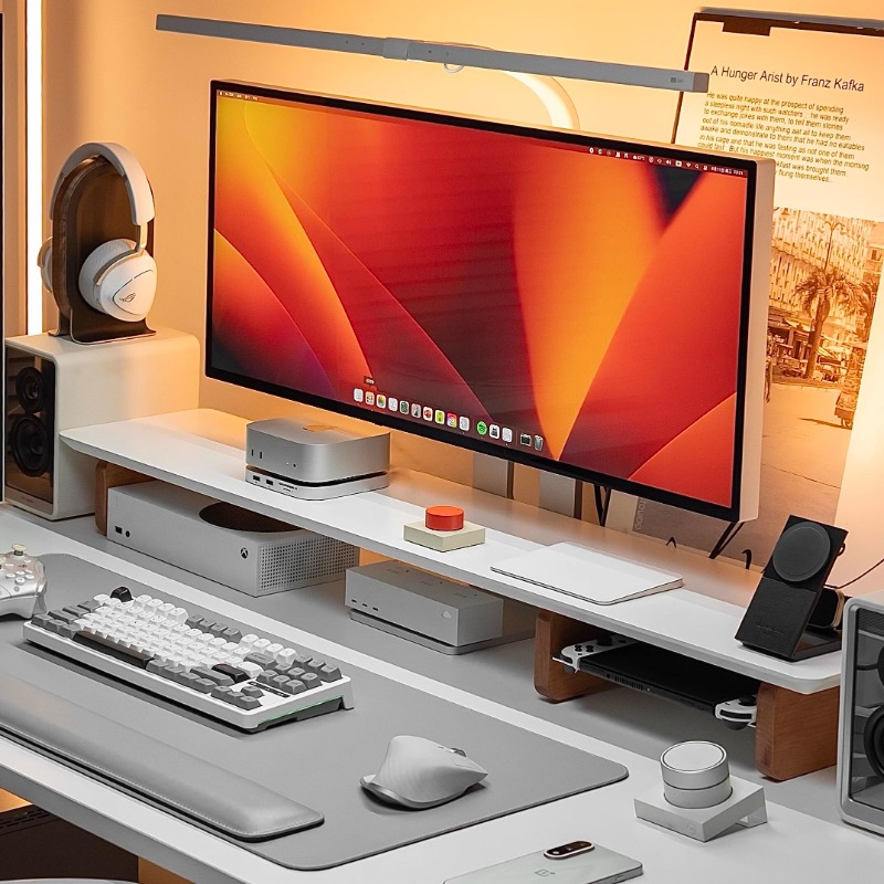 Moderner Monitor-Riser-Ständer – Desk Setup Laptop And Monitor Bewertung und Preis