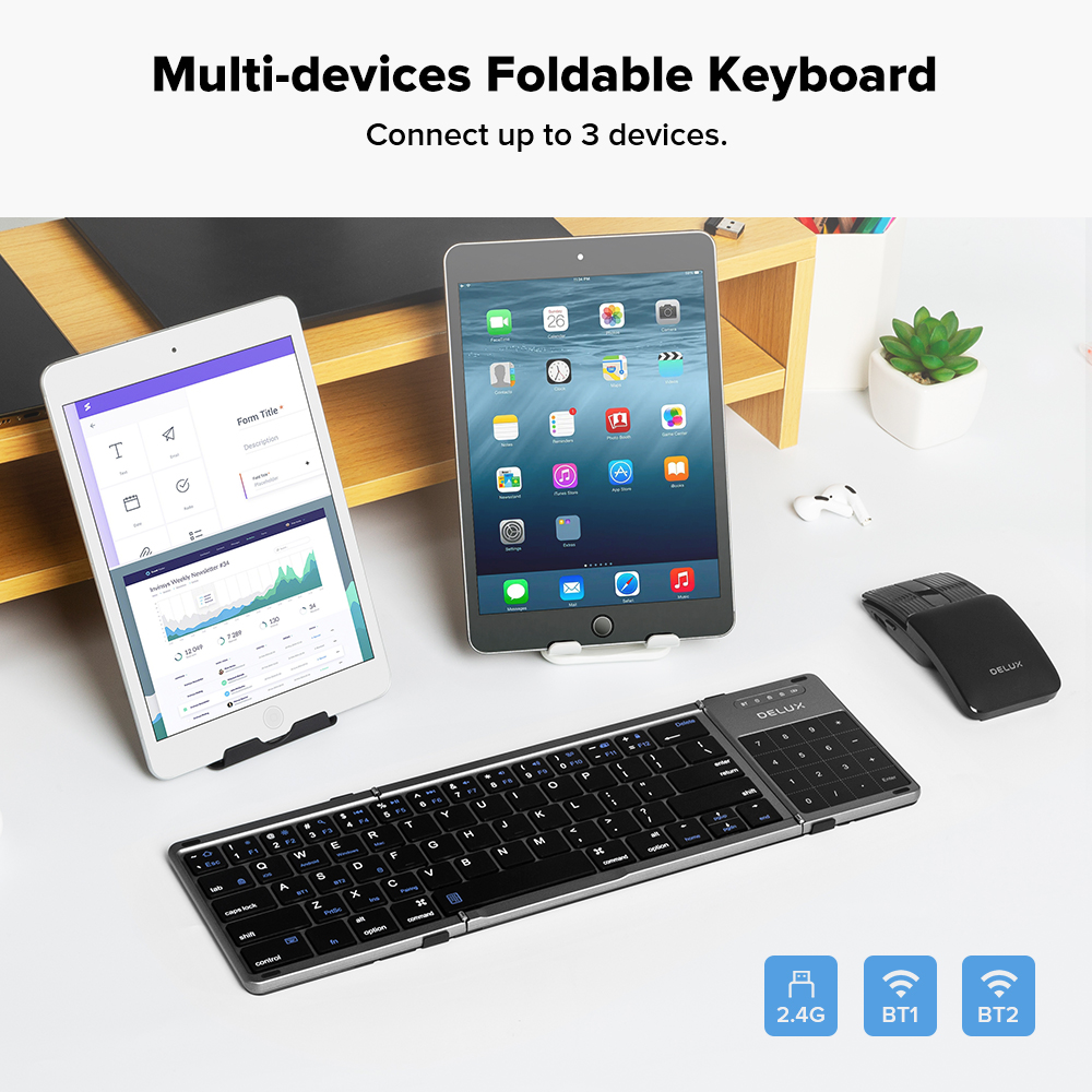 Delux kf18 faltbare Tastatur M – Desk Setup Ipad Bewertung und Preis