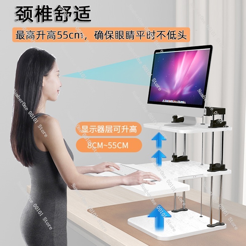 Höhenverstellbarer Stehpult-Ko – Desk Setup Laptop And Monitor Bewertung und Preis