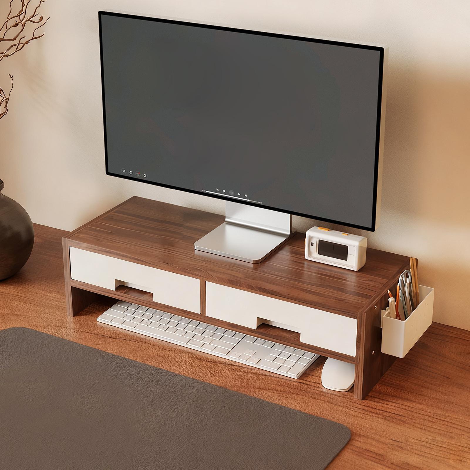 Schreibtisch-Monitorständer-Ri – Monitor Riser Wood Bewertung und Preis