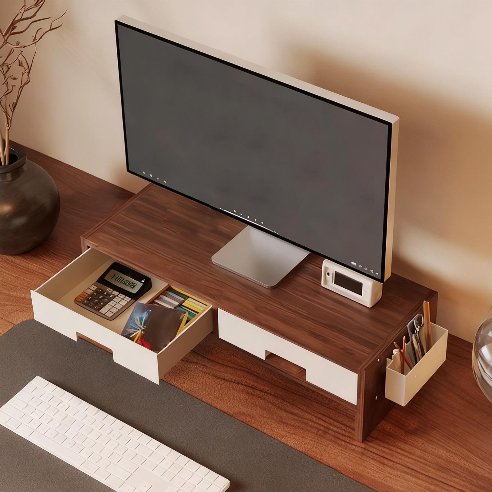 Schreibtisch-Monitorständer-Ri – Monitor Riser Wood Bewertung und Preis
