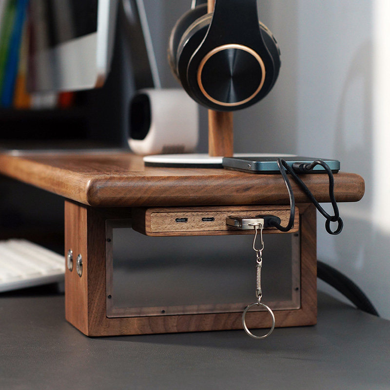 USB 3.2 Hub mit Selbstklebende – Monitor Riser Wood Bewertung und Preis