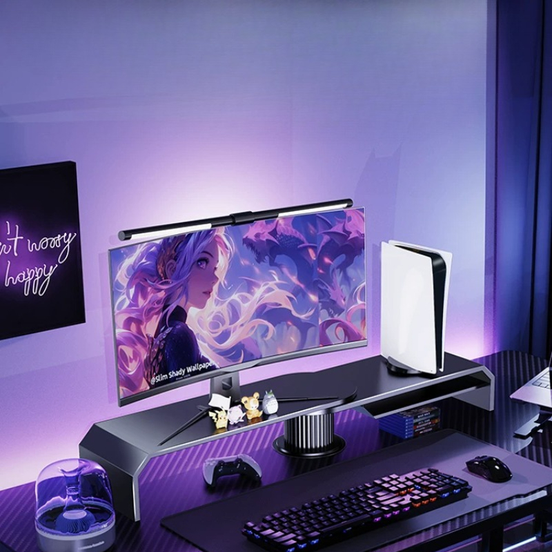 Gaming-Dual-Monitor-Ständer, B – Desk Setup Laptop And Monitor Bewertung und Preis