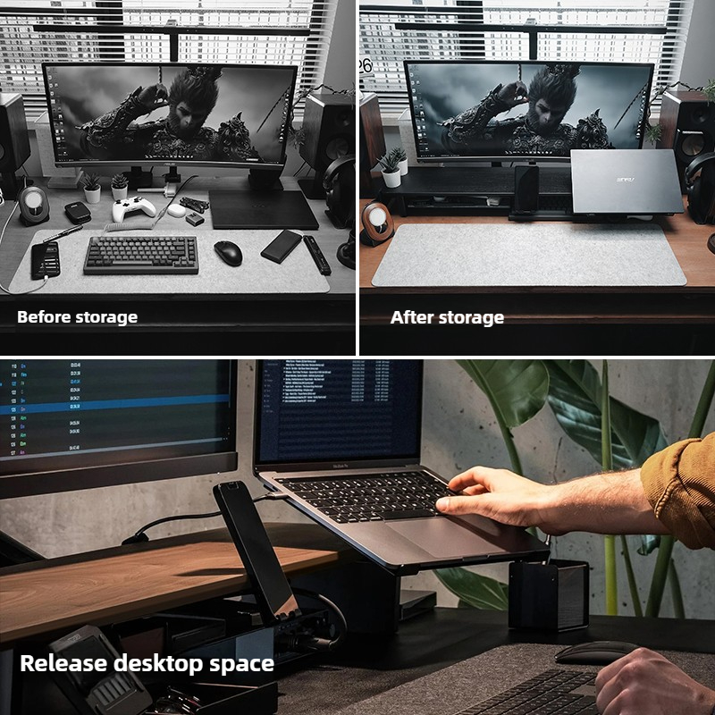 Modularer Monitor-Riser-Stände – Desk Setup Laptop And Monitor Bewertung und Preis