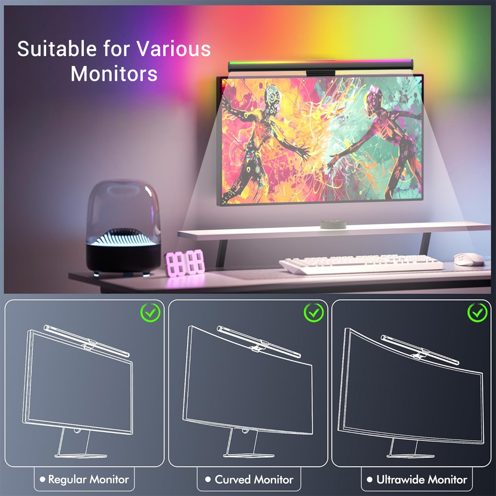 WLAN-Lichtleiste Monitor-Licht – Desk Setup Accessories Bewertung und Preis