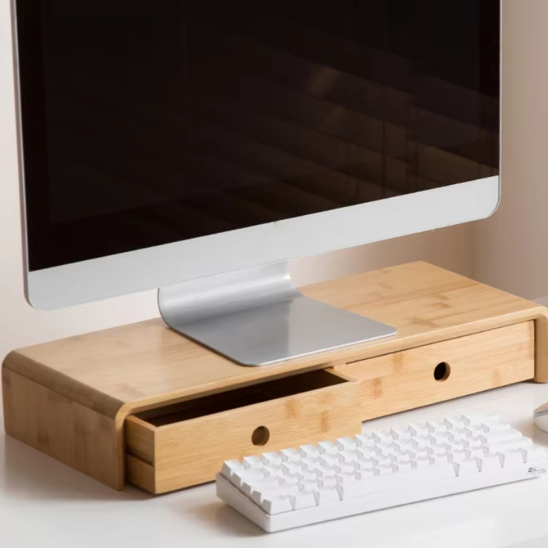 Bambus-Laptop-Monitor-Riser, u – Desk Setup Laptop And Monitor Bewertung und Preis