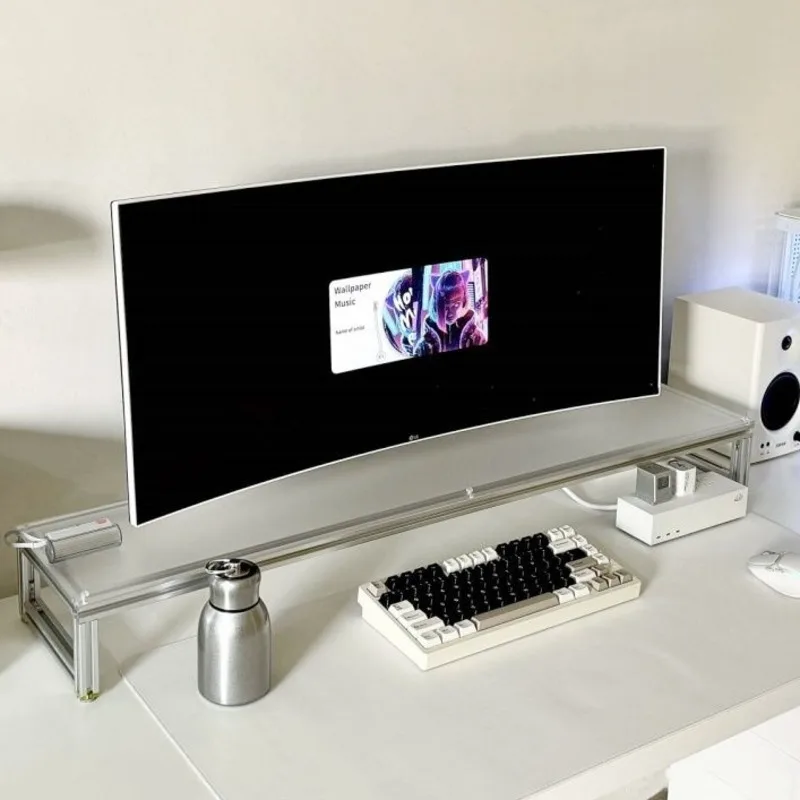 Aluminium-Monitorständer, Acry – Desk Setup Laptop And Monitor Bewertung und Preis