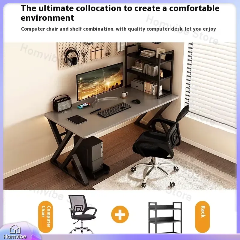 Moderner Holz-Computertisch fü – Desk Setup Study Bewertung und Preis